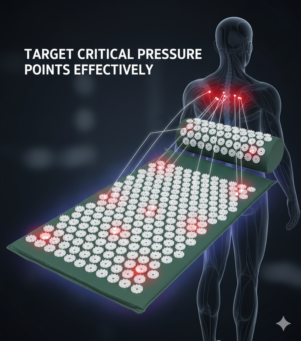 Homosolace Acupressure Relaxation Mat & pillow  Set™